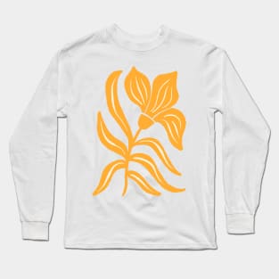 Yellow Stylized Tulip Long Sleeve T-Shirt